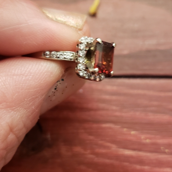 Wedding set garnet with 💎 ♦️ - Picture 8 of 9